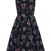 New In Hell Bunny Poseidon 50's Swing Dress Black