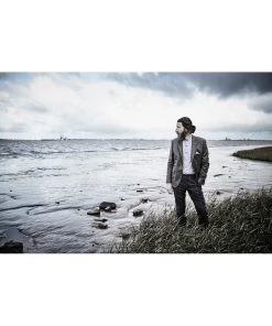 New In Gibson London Ethan Herringbone Jacket Coffee