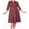 Banned Autumn Leaves Christmas 50's Swing Dress Dresses