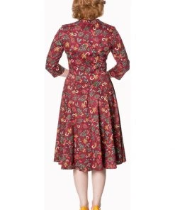 Banned Autumn Leaves Christmas 50's Swing Dress Dresses