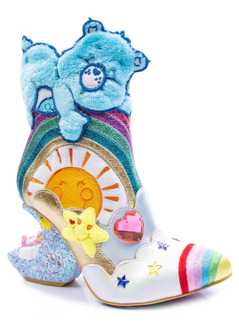 Irregular Choice Care Bears I Like Sleep Boots Blue New In