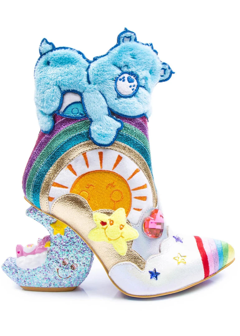 Irregular Choice Care Bears I Like Sleep Boots Blue New In