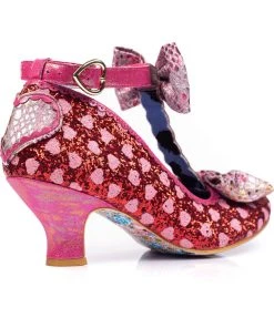Irregular Choice Total Freedom Hearts 50's Pumps Red