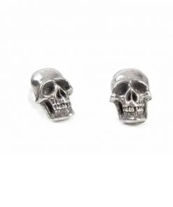 Alchemy Mortaurium Skull Stud Earrings