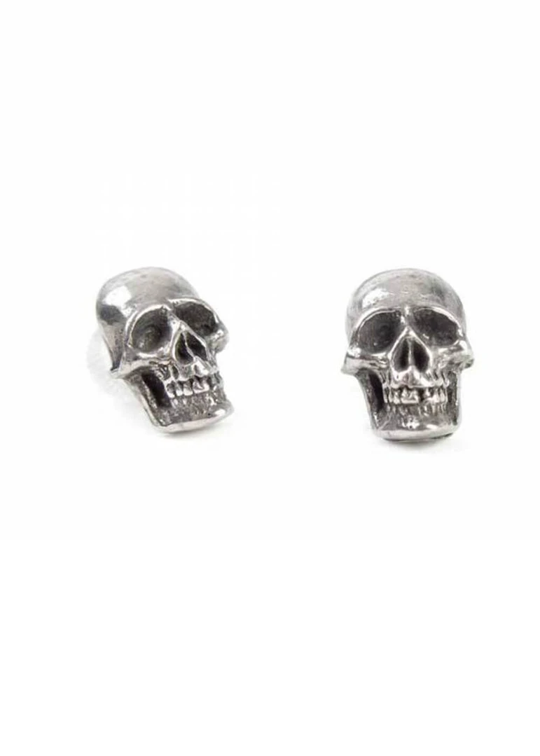 Alchemy Mortaurium Skull Stud Earrings