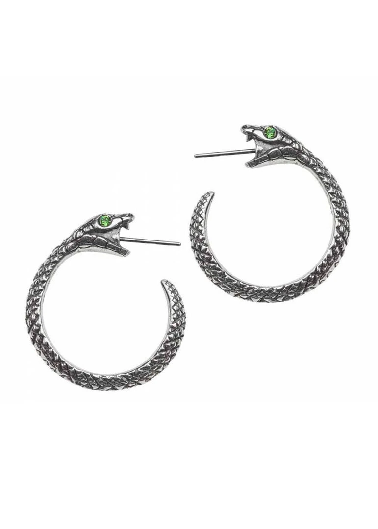 New In Alchemy Sophia Serpent Snake Earrings