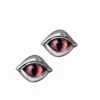 New In Alchemy Demoneye Stud Earrings Red