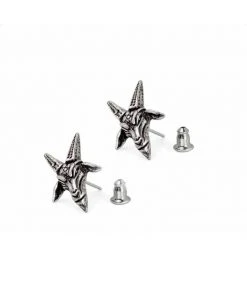 Alchemy Baphomet Stud Earrings New In