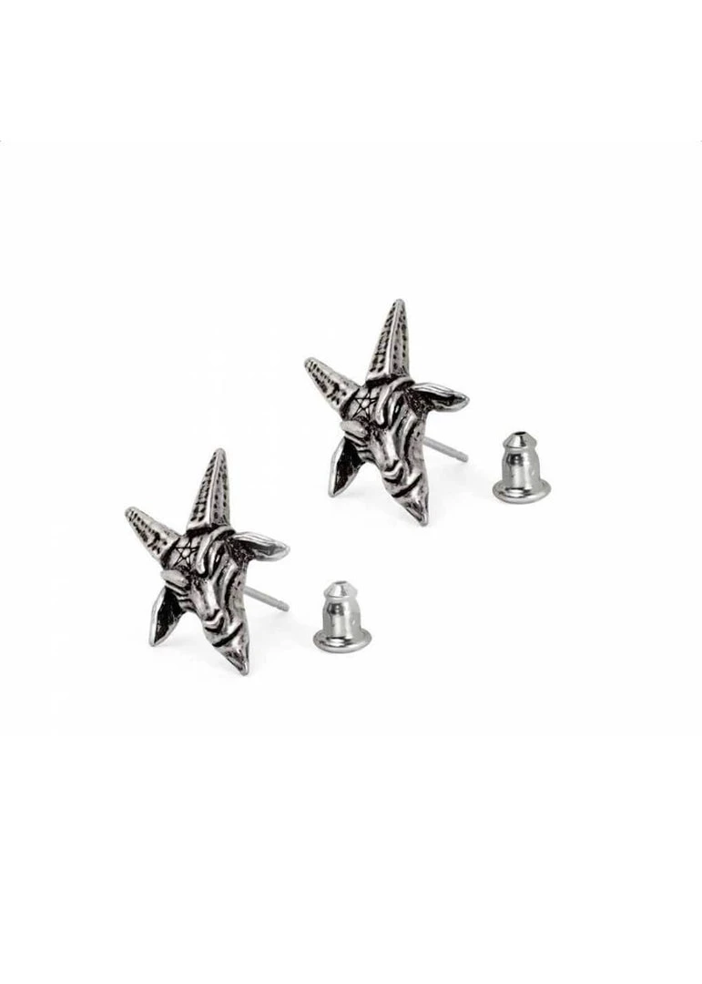 Alchemy Baphomet Stud Earrings New In