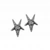 Alchemy Baphomet Stud Earrings New In