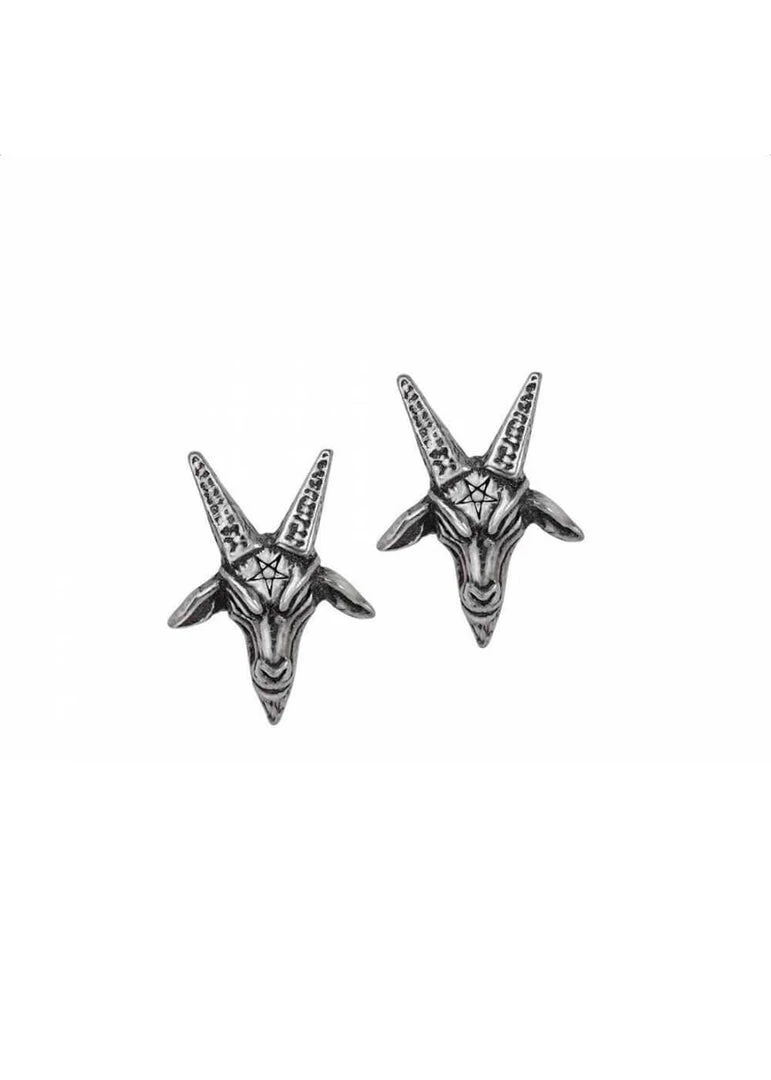 Alchemy Baphomet Stud Earrings New In
