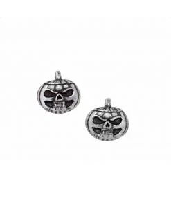 Alchemy Pumpkin Skull Stud Earrings New In