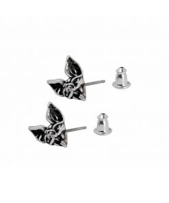 Alchemy Cauchemar Bat Head Stud Earrings