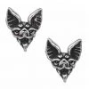 Alchemy Cauchemar Bat Head Stud Earrings