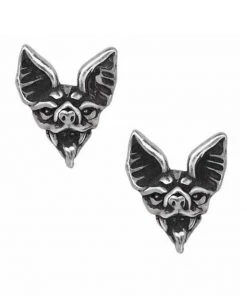 Alchemy Cauchemar Bat Head Stud Earrings