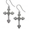 Alchemy Gothic Devotion Crosses Drop Earrings