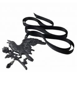 Alchemy Harbinger Raven Necklace Black
