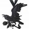 Alchemy Harbinger Raven Necklace Black
