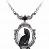 New In Alchemy Feline Felicity Cat Mirror Necklace