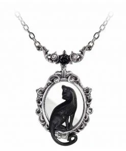 New In Alchemy Feline Felicity Cat Mirror Necklace