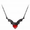 New In Alchemy Sombre Desire Bat Necklace Red