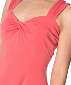 Banned It's The Twist Strappy 60's Dress Hibiscus