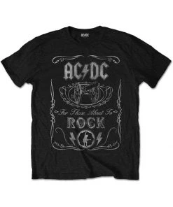 New In Band Shirts ACDC Cannon Swig T-Shirt Black