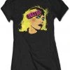 New In Band Shirts Girlie Blondie Punk Logo T-Shirt Black