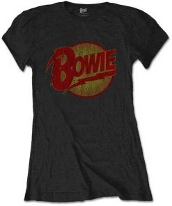 Band Shirts David Bowie Diamond Dogs Girlie T-Shirt Black
