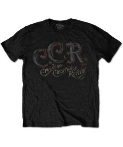 New In Band Shirts Creedence Clearwater Revival CCR T-Shirt Black