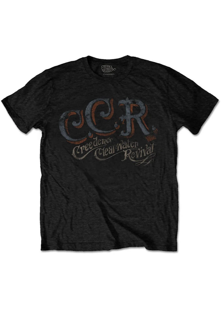 New In Band Shirts Creedence Clearwater Revival CCR T-Shirt Black