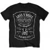 New In Band Shirts Guns & Roses Paradise City T-Shirt Black