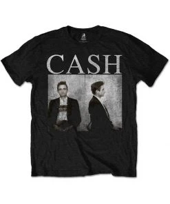 Band Shirts Johnny Cash Mug Shot T-Shirt Black