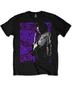 Band Shirts Jimi Hendrix Purple Haze T-Shirt Black New In
