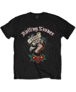 Band Shirts Rolling Stones Miss You T-Shirt Black