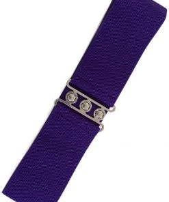 Banned Elastic 50's Belt Cadburry Paars