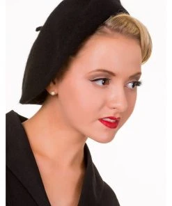 Banned Claire 50's Beret Black