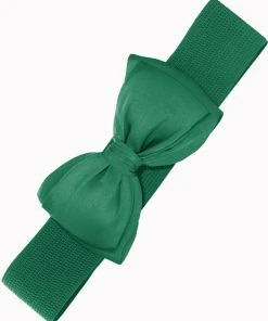 Banned Maria Bow 50's Retro Elastic Belt Green New In