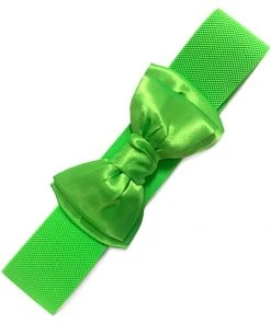 Banned Maria Bow Retro 50's Elastic Belt Halloween Green