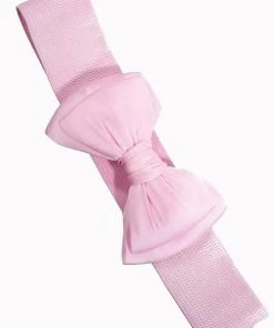 New In Banned Maria Bow Elastic 50's Belt Light Pink