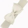 New In Banned Maria Bow Elastic 50's Belt Ivory