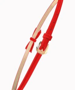 Banned Gold Rush 50's Laquer Belt Red