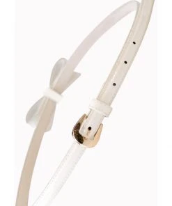 Banned Gold Rush 50's Lacquer Belt White
