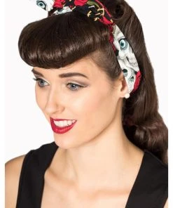 Banned Layna Skull & Rose Bandana Multi