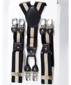 New In Banned Gentlemens Stripe Rockabilly Braces