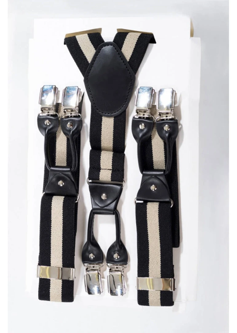 New In Banned Gentlemens Stripe Rockabilly Braces