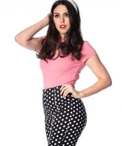 Banned Wanita Polkadot 60's Headband White New In