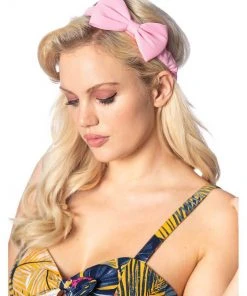 Banned Dionne Bow 50's Headband Pink New In