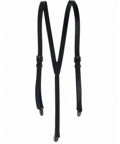 Banned Gentlemens Jean Luc Leather Braces Black