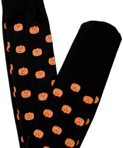 New In Banned Pumpkin Socks Black